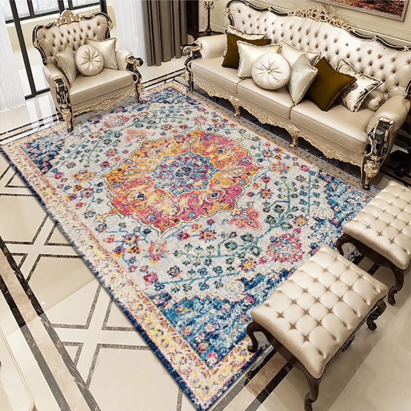 Retro ethnic carpet for bedroom