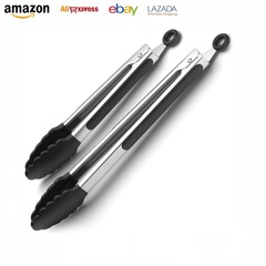 シリコーンフードクリップフードクリップ 9inch 12inch バーベキュークリップパンクリップ高温耐性ステンレス鋼クリップバーベキュークリップ