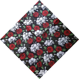 Cotton square scarf hip hop hip hop hip hop hip hop Halloween rose skull festival ghost head scarf wholesale
