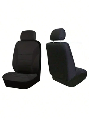 Seasons with Waistline Design, Double-Stitched | Universal seat cover - black-single-seat-general
