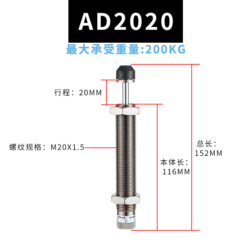 油圧緩衝器油圧ロボット部品ダンパーac/ad/acd/hr/sr/rb/rbc規格がそろっている|undefined