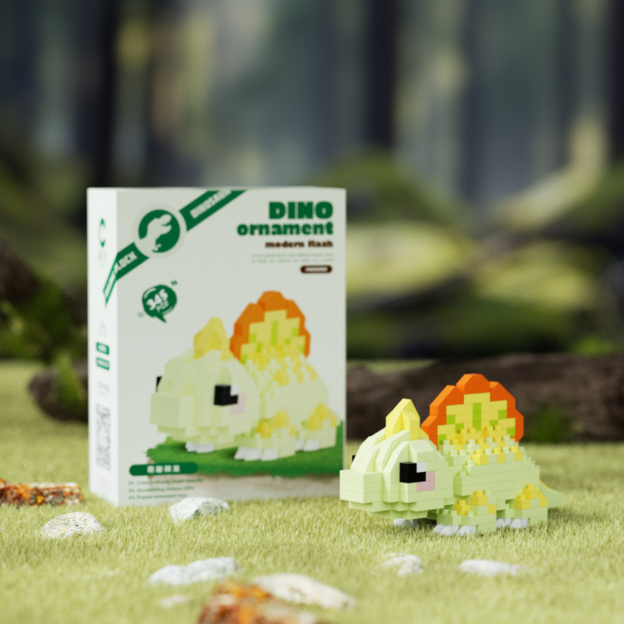 Compatible con Lego Dinosaur Tyrannosaurus Rex Muñeca de dibujos animados Bloques de construcción Adornos de montaje Juguetes educativos para niños Regalos para niños y niñas