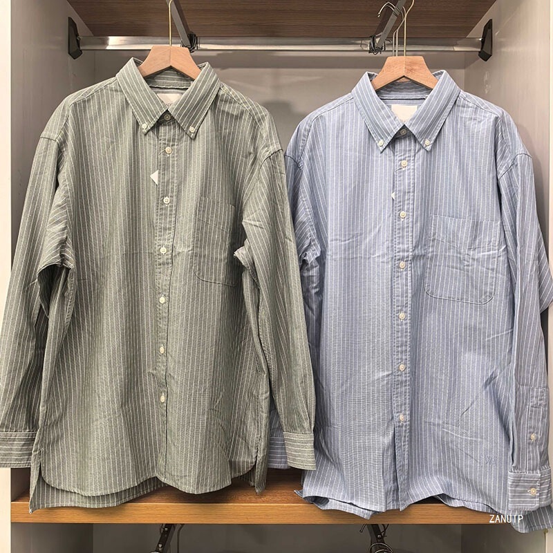 Japanese-style autumn casual loose striped long-sleeve shirt for men and women 488797/488798/488796