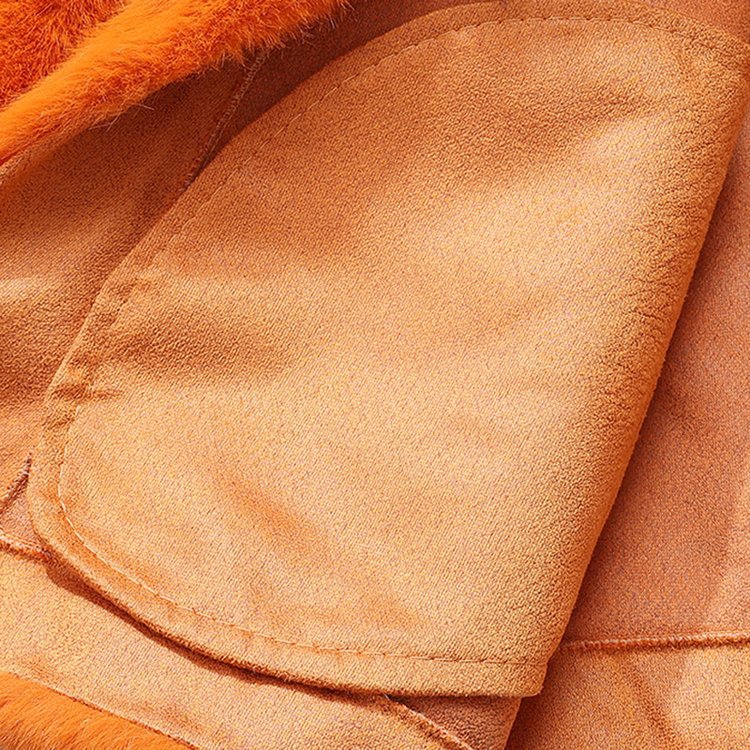 Giacca corta in pelliccia da donna, alla moda e versatile, in velluto di visone con fibbia a impiombatura_voghion.com