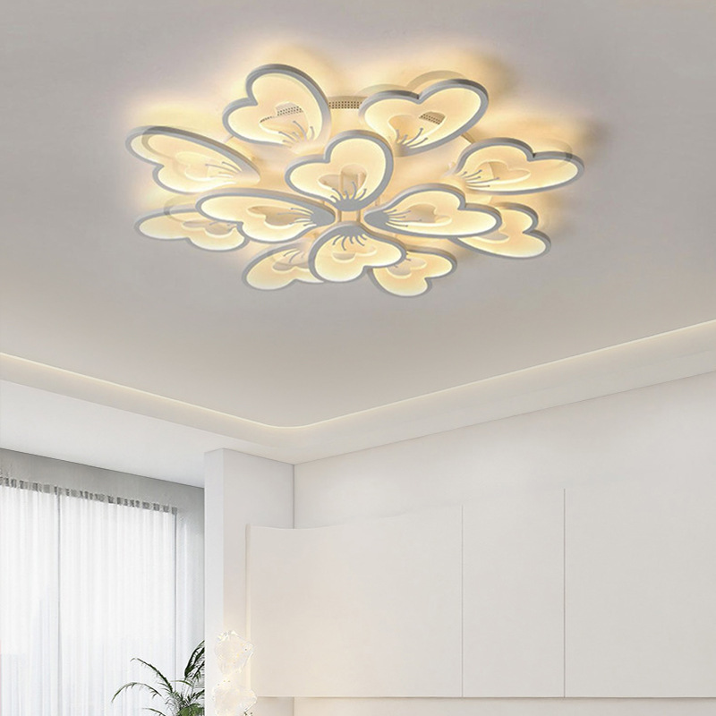 Aliexpress lámpara de techo dormitorio de alto nivel luces tricolor lámpara de sala de estar doméstica moderna y simple fábrica Zhongshan lámpara de casa completa