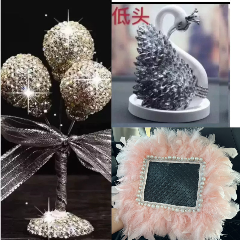 Decoraciones de automóviles Camellia creativa nueva consola central de verano joyas de automóviles chicas decoración de plástico