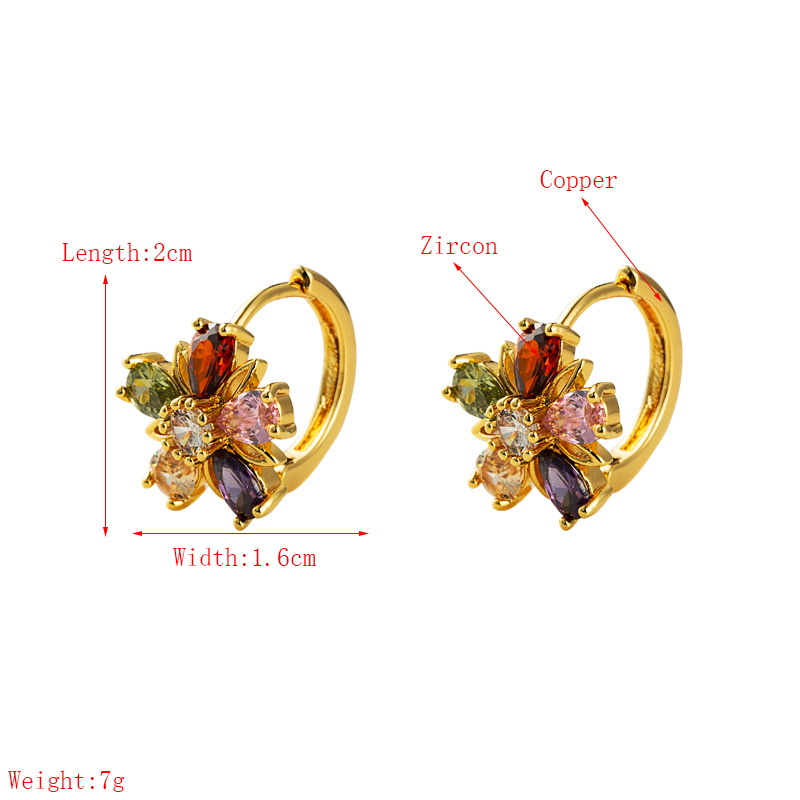 Geométrico Moda Cobre Piedras Preciosas Artificiales Pendientes display picture 1