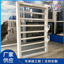 厂家供应欧式手动可调玻璃百叶窗单双层铝合金防雨电动玻璃百叶窗
