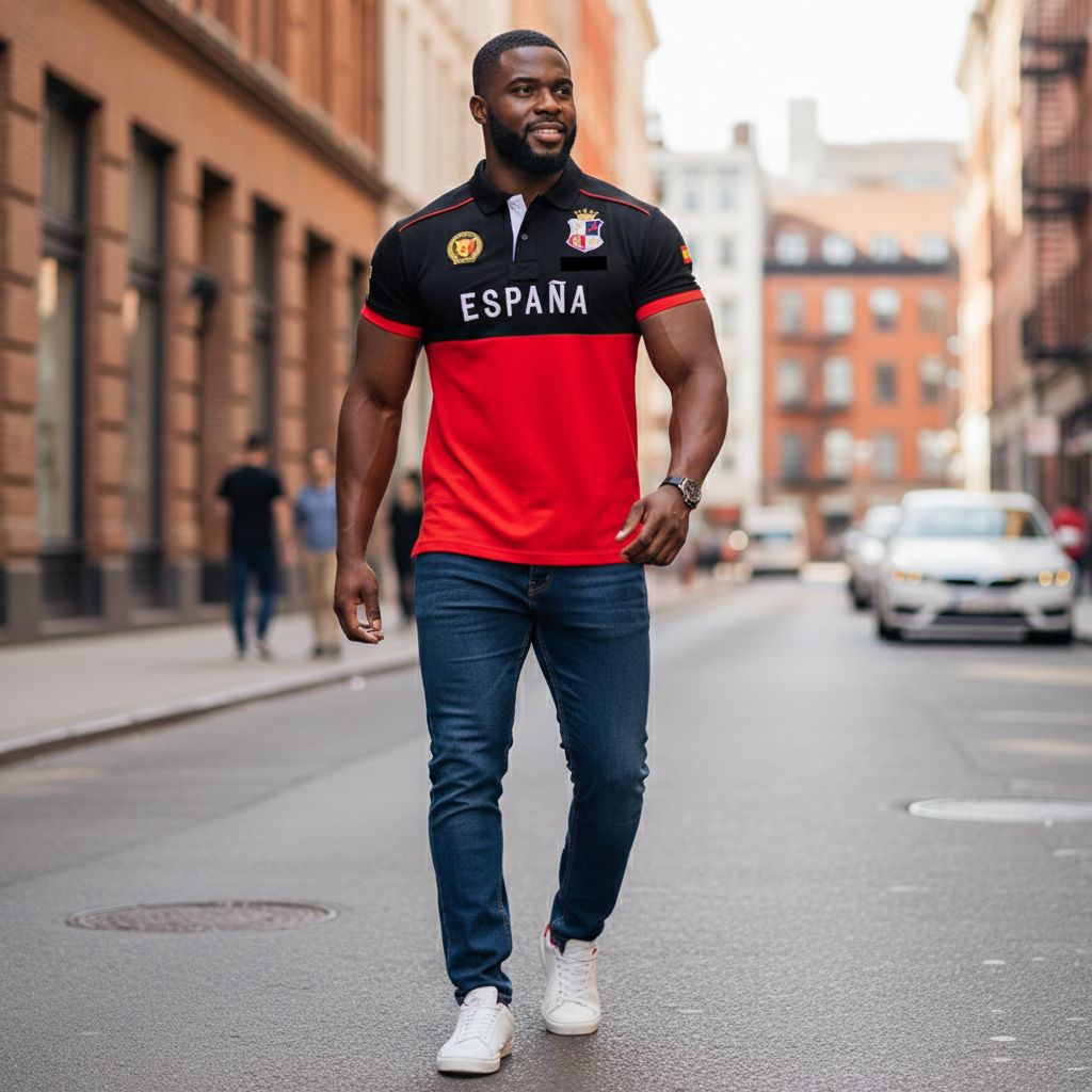 Nueva Camiseta Polo de Algodón Bordada de Moda de Verano, Estilo Deportivo Informal de Manga Corta para Viajes a España, Comercio Exterior Transfronterizo