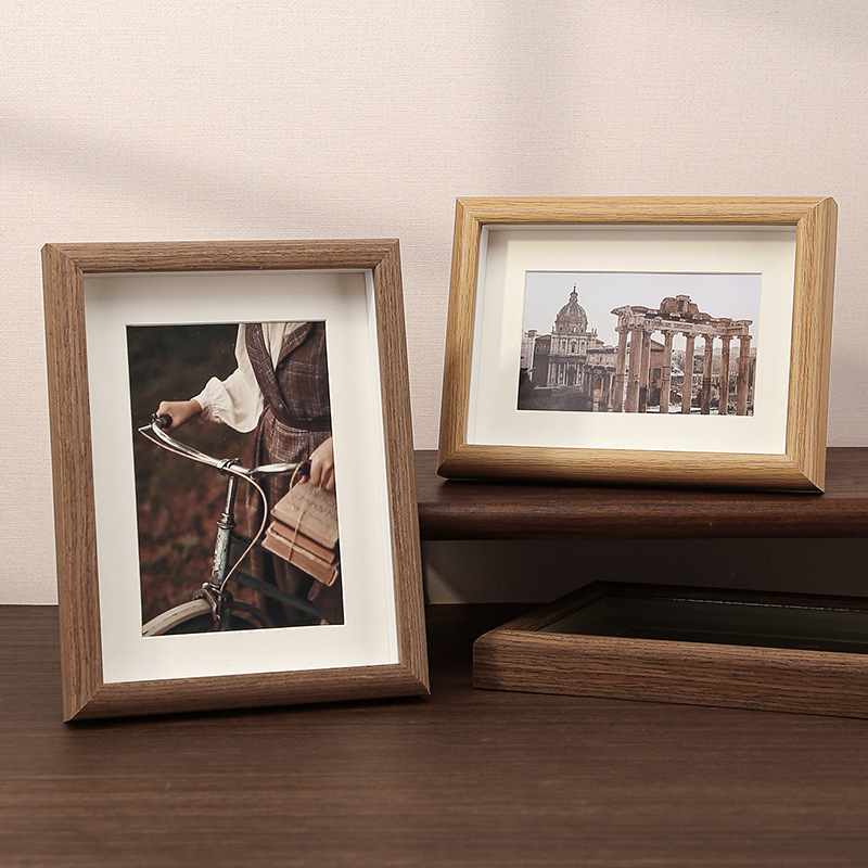 Wooden hollow stereo photo frame table wholesale 5 inch 6 photo frame 7 wall 8 glass photo frame manufacturer a4 picture frame
