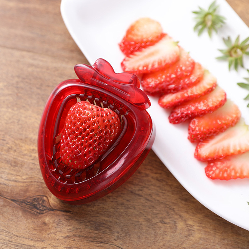 Stainless steel strawberry artifact slicer cake baking divider kitchen grape fruit platter fruit cutter tool