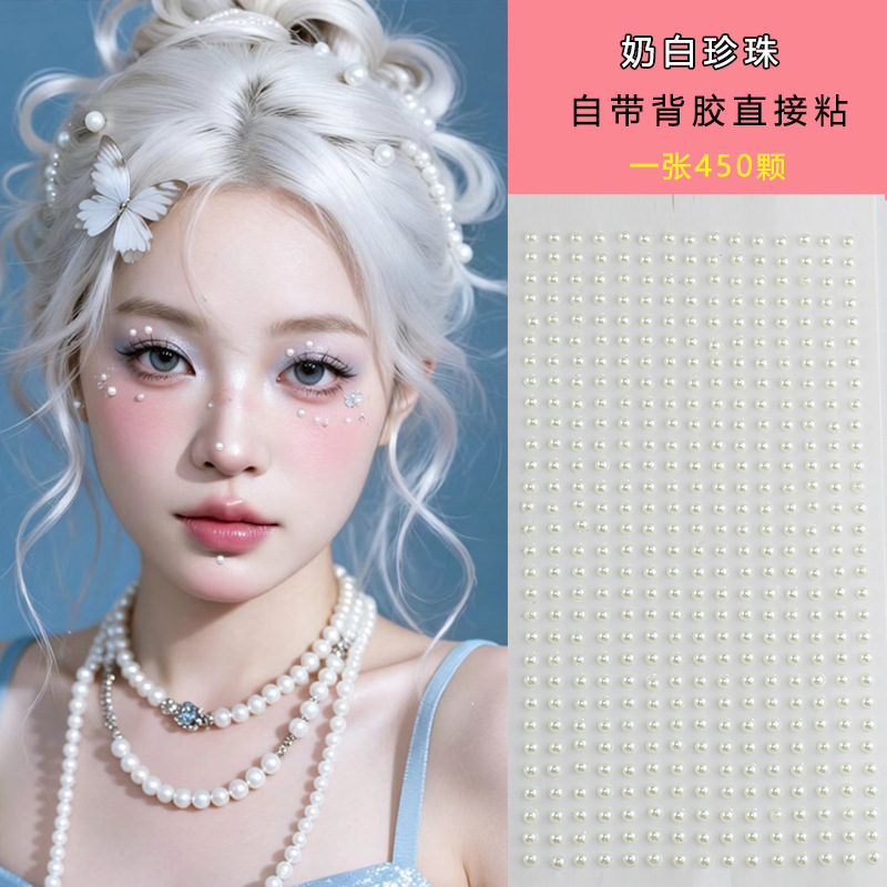 Internet Red Eye Makeup Diamond Drop Drill Broken Drill Tear Drill Sticker Self-adhesive Tear Mole Makeup Flash Diamond Jewelry Creative Makeup Face Sticker Drill