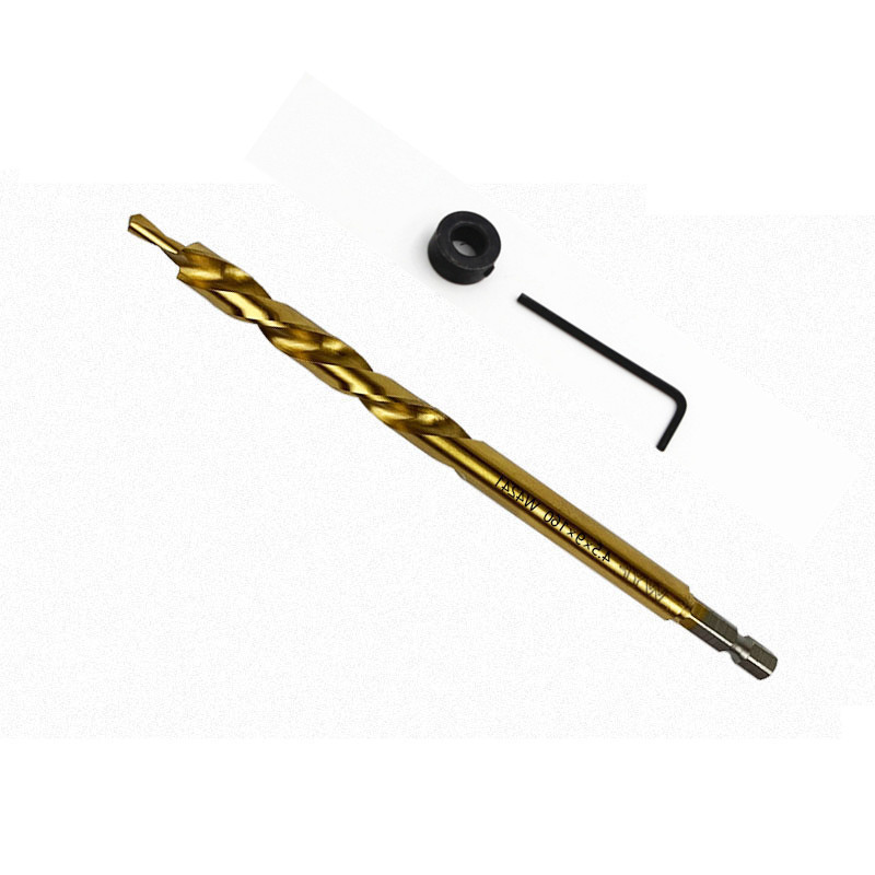 9.5mm斜孔定位二阶钻9mm加长高速钢木工斜孔器专用配件台阶钻头