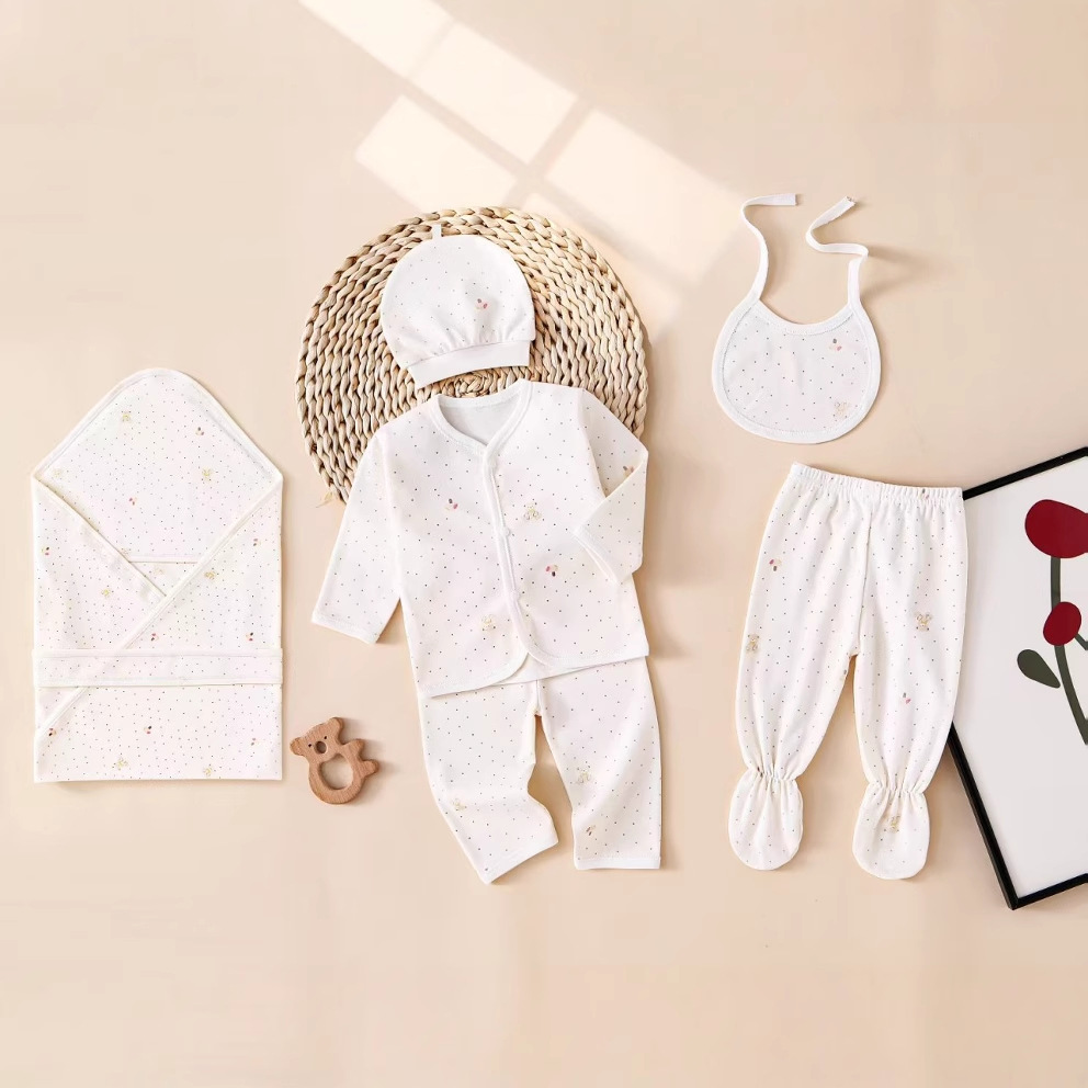 25 nuevas cajas de regalo de siete piezas de algodón ropa interior bebé cómodas y suaves cuatro estaciones de ropa para bebés