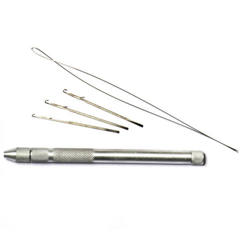 Manufacturer Supplies Iron Handle Crochet Hooks for Hairdressing Wigs, Four-In-One Complete Set of Crochet Hooks, Supply of Various Hairdressing Tools