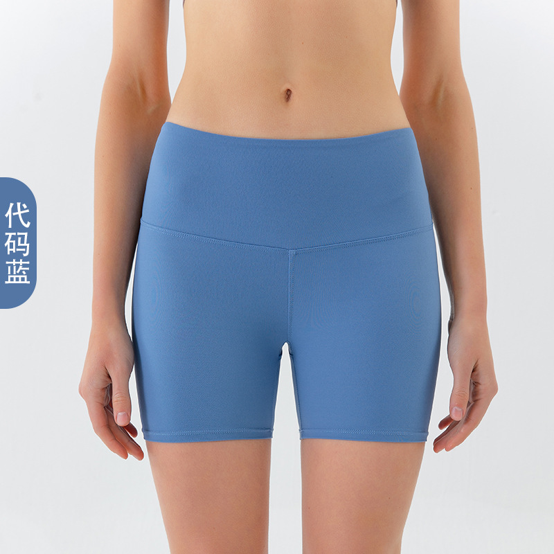 Procesamiento de ropa de yoga personalizada, pantalones de yoga de nube, pantalones deportivos de tres puntos, pantalones cortos de fitness transpirables de cintura alta para mujer