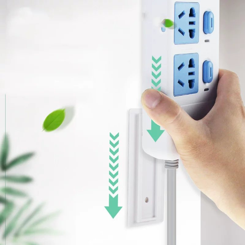 Putting fixed fixed device without trace avoiding punching plug -in trailer wall paste and plug -in board wall paste sticking wall hanging socket buckle