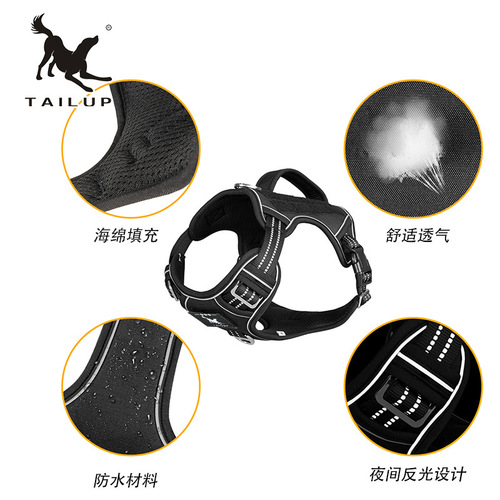 Cross-border exclusive supply of German Shepherd Black-backed Malinois Working Dog Tactical Harness Pet Vest for Search and Rescue Patrol Dogs