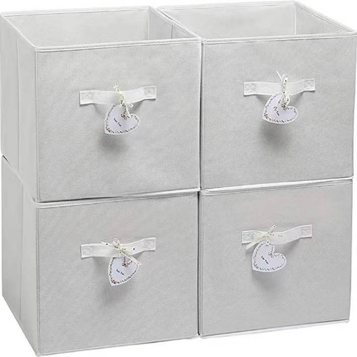 Caja de almacenamiento de ropa de tela para el hogar caja de almacenamiento de cajón plegable caja de almacenamiento de oficina en el hogar transfronteriza Venta caliente