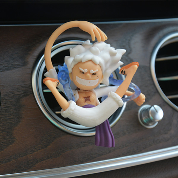 Una pieza de coche decoración hecha a mano accesorios de salida de aire dibujos animados Dibujos Animados Nika Luffy perfume TikTok caja ciega regalo