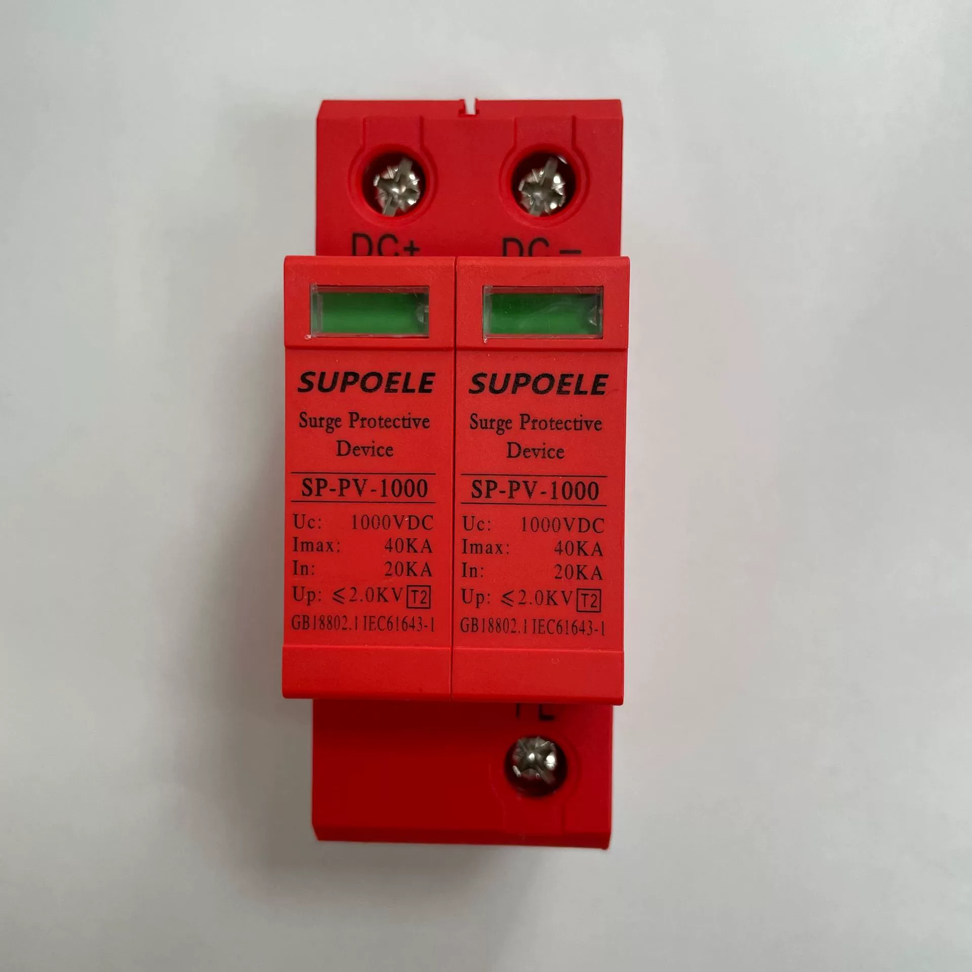 2P 40KA фотоэлектрический сетевой фильтр DC DC1000V Молниезащита автоматический выключатель сетевой фильтр