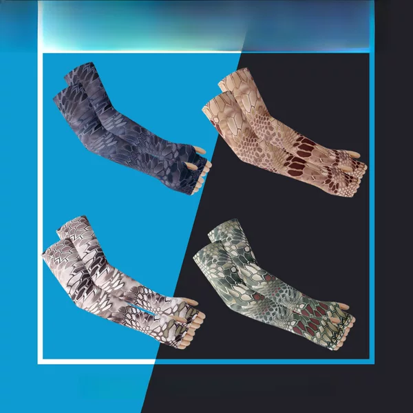 Summer New Anti-Uv Ice Silk Python Pattern Sleeves Outdoor Cycling and Driving Arm Sleeves Printed Cycling Sleeves