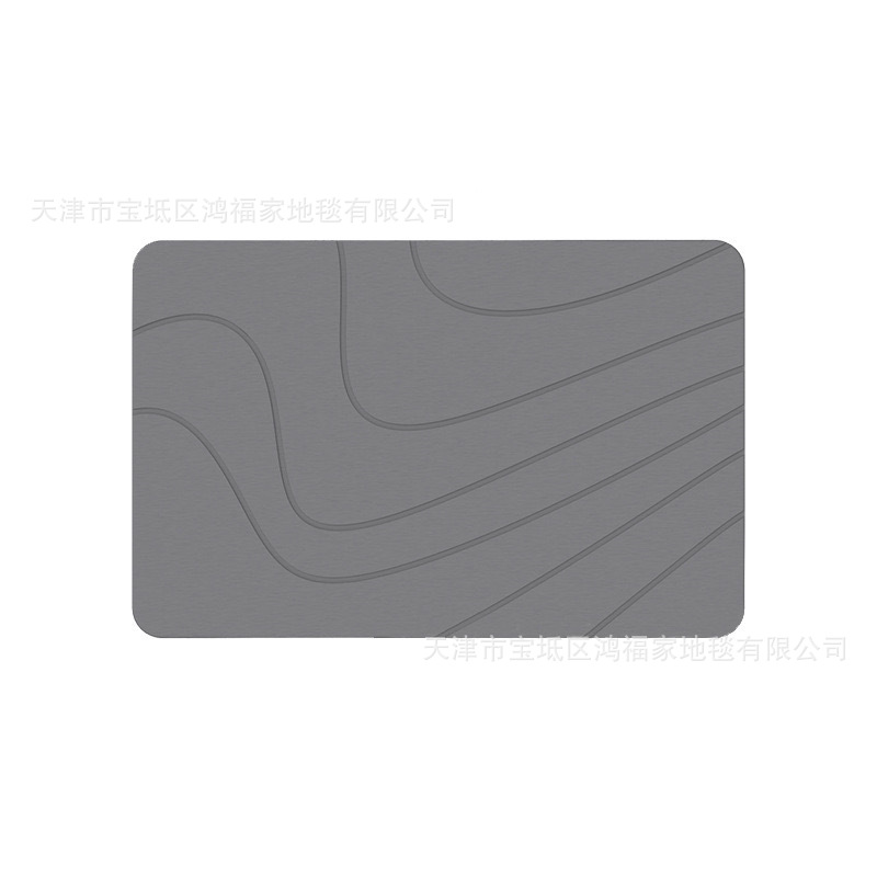 Transfronterizos rasgadas de barro de diatomita suave esterilla de suelo de baños europeos y estadounidenses antideslizante esterilla de absorción de agua alfombra cocina esterilla