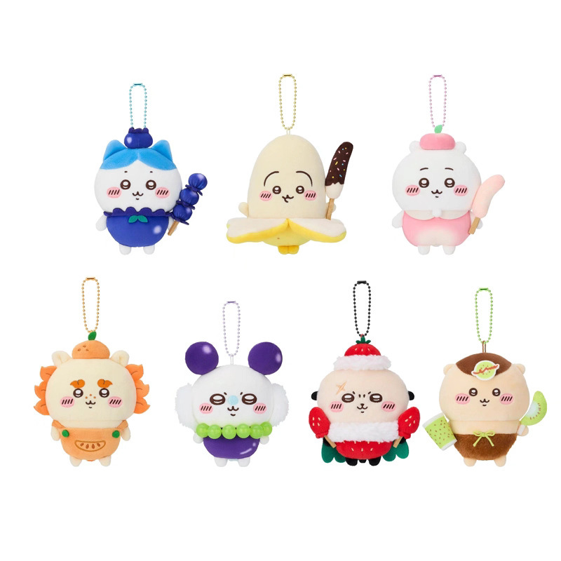 Cute Fruit Plush Toys: Blueberry, Banana, Usagi, Peach, Chiikawa, Flying Squirrel Keychain for Friends Cute Fruit Plush Toys: Blueberry, Banana, Usagi, Peach, Chiikawa, Flying Squirrel Keychain for Friends
