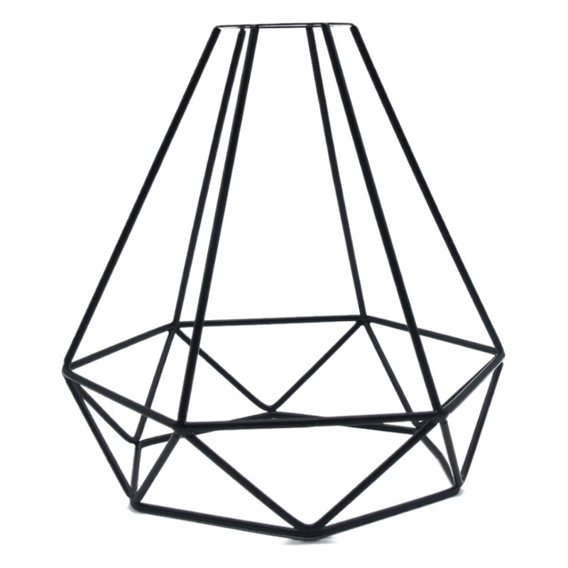 Pantalla de lámpara de hierro con forma de diamante, accesorios de iluminación creativos, fabricante de accesorios de luces colgantes, venta al por mayor, portalámparas LED GU10