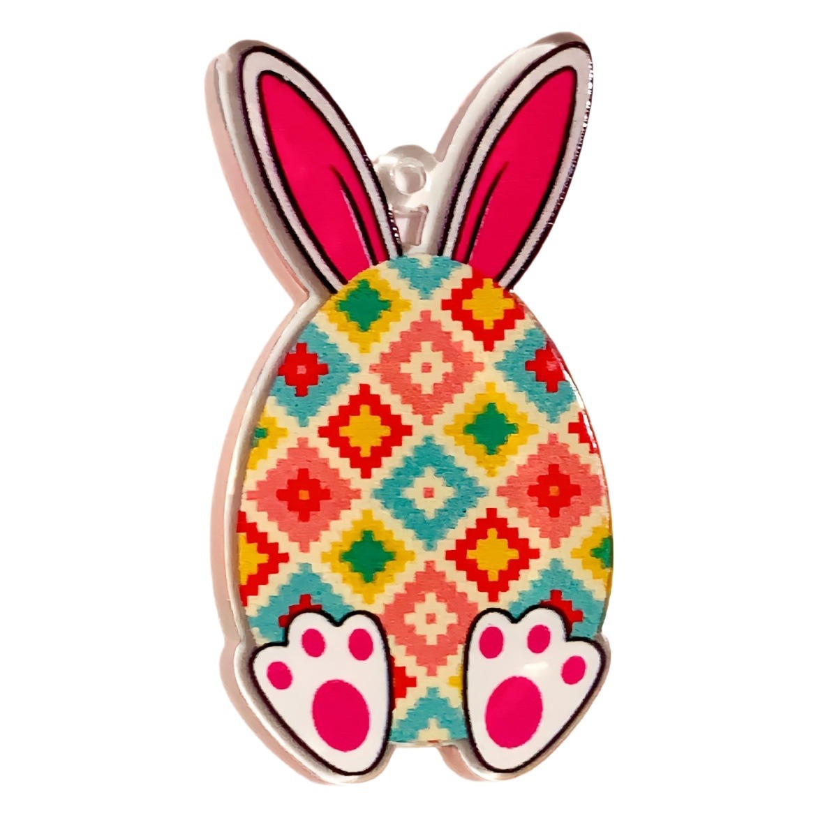 Cross-border Easter cute rabbit acrylic earrings accessories DIY earrings pendant decorative jewelry pendant wholesale