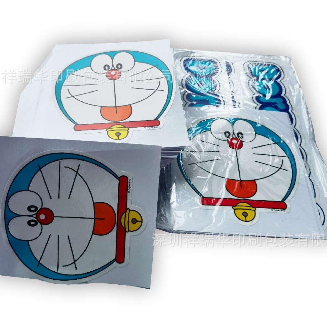 厂家订彩色卡通不干胶标签贴纸 静电玻璃贴装袋