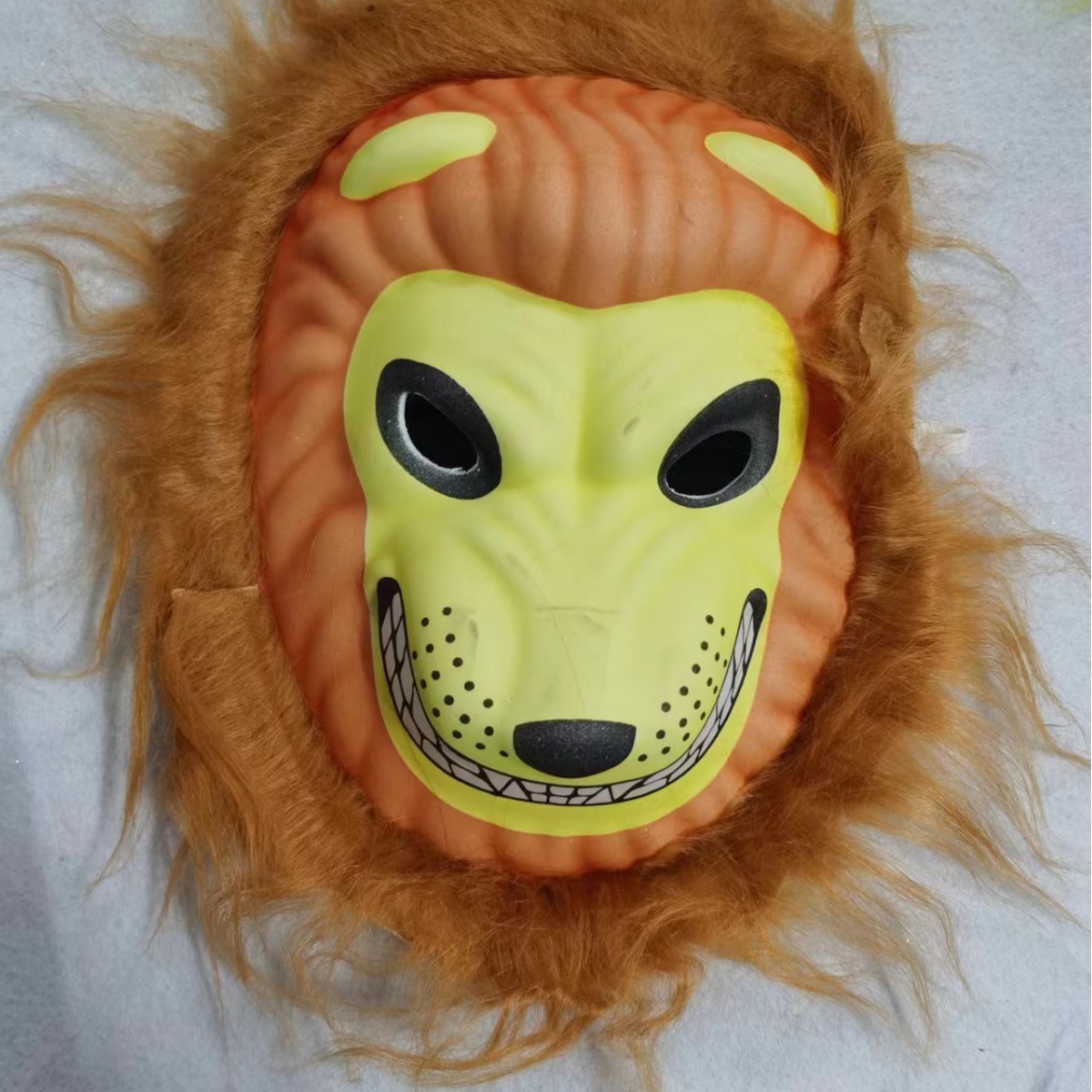 Máscara EVA con borde de piel animal, tigre, león, leopardo, para Halloween y ferias, venta caliente de fábrica