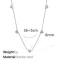 XL135ST Horizontal Heart Silver Necklace