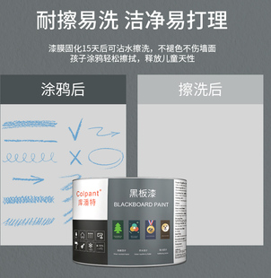 Ll Blackboard Paint Latex Paint Kidsren's Graffiti Wall Paint Household Color Changing Paint Water-Based Blackboard Paint Black