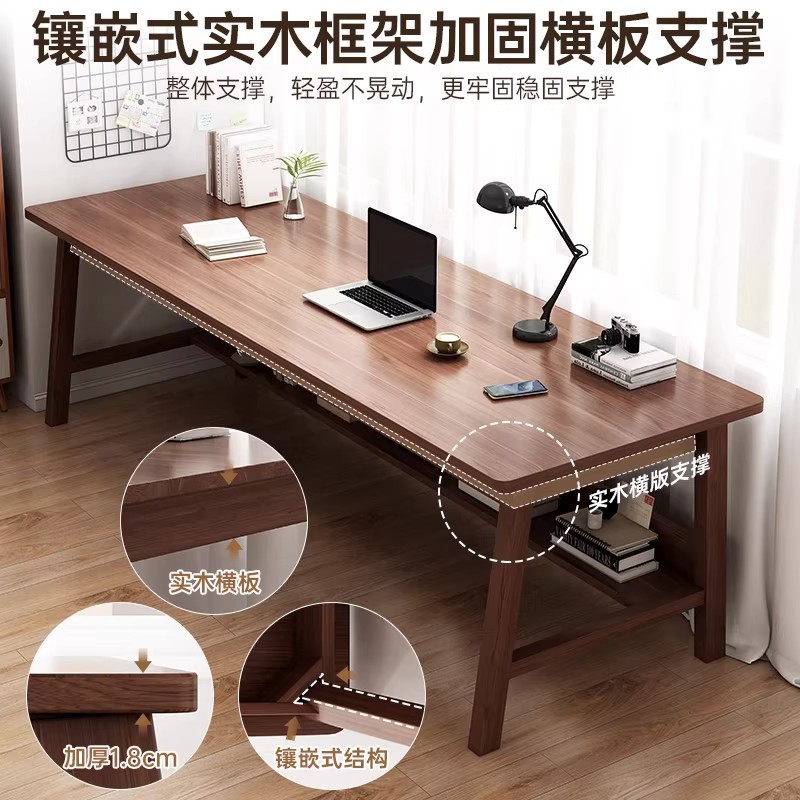 Mesa de escritorio estrecha de pierna de madera sólida dormitorio rectangular para estudiantes estudio escritorio de escritorio escritorio de oficina escritorio de computadora escritorio