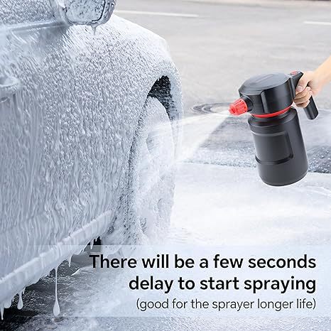 Electric high-pressure car wash foam sprayer, dual-use handheld foaming sprayer for home and car, car cleaning tool
