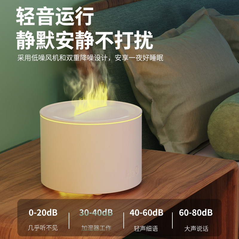 跨境仿真火焰香薰机酒店精油喷香机家用七彩渐变加湿器超声波雾化|undefined