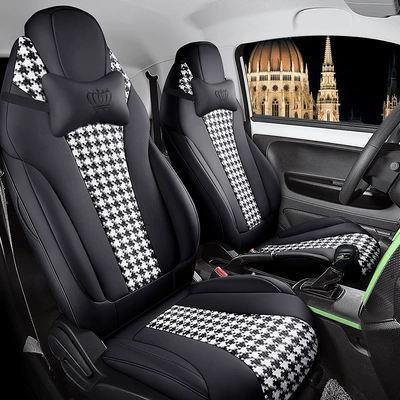 as coleway houndstooth car seat | Modelə uyğun (Original) oturacaq örtükləri - fashion-black-comfortable-version-of-two-111