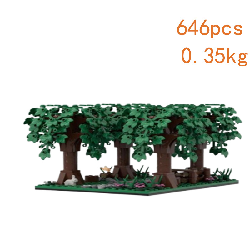 Building Block Tree Toy Model Small Particle Construction Set_voghion.com