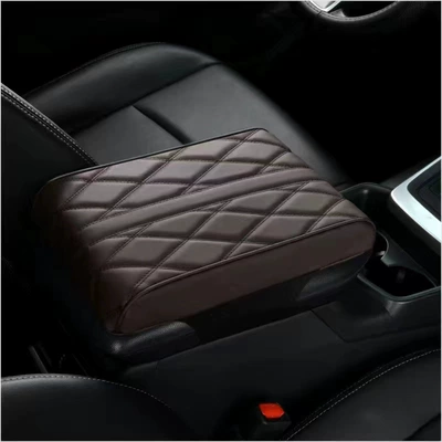 Car armrest pad, universal Armrest box pad - coffee