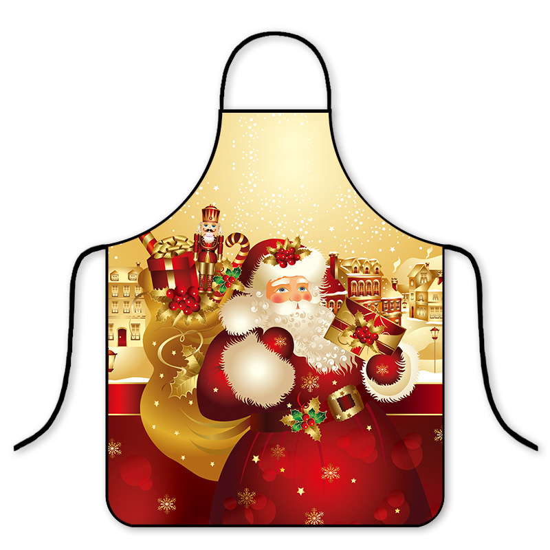 クロスボーダークリスマス新しいクリエイティブ面白いエプロン防水耐油クリスマスギフト装飾エプロンスモックエプロン|undefined