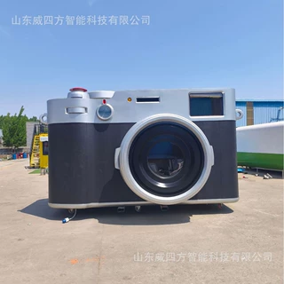 巨型头盔收音机相机电视机咖啡馆网红引流售卖餐车打卡拍照道具