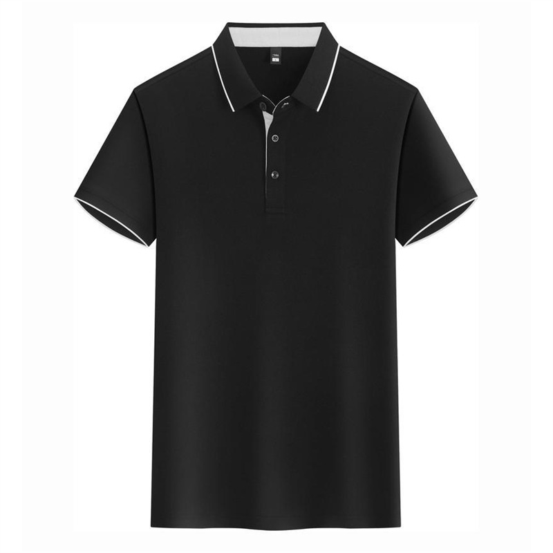 Polo de solapa de color a juego, ropa de trabajo personalizada, camiseta de manga corta transpirable, camisa publicitaria, mapa de impresión, borde de cinturón bordado