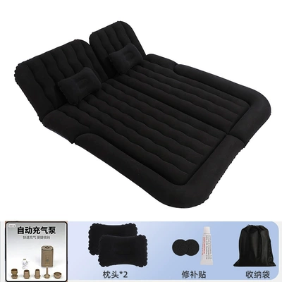 Car inflatable bed, SUV in-car sleeping gadget, camping mattress, rear trunk leveling pad, air mattress (Vehicle-mounted inflatable bed) - 64-size-suv-trunk-with-flocked-black-lining-wireless-air-pump-camping-light