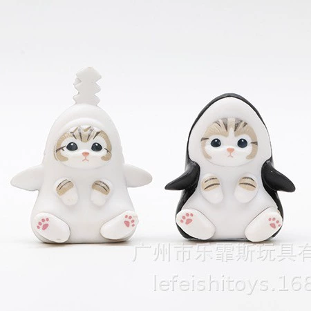 Ортез для осанки, акула, детская минифигура, игрушка, кукла, котенок, кошка, игрушка-капсула