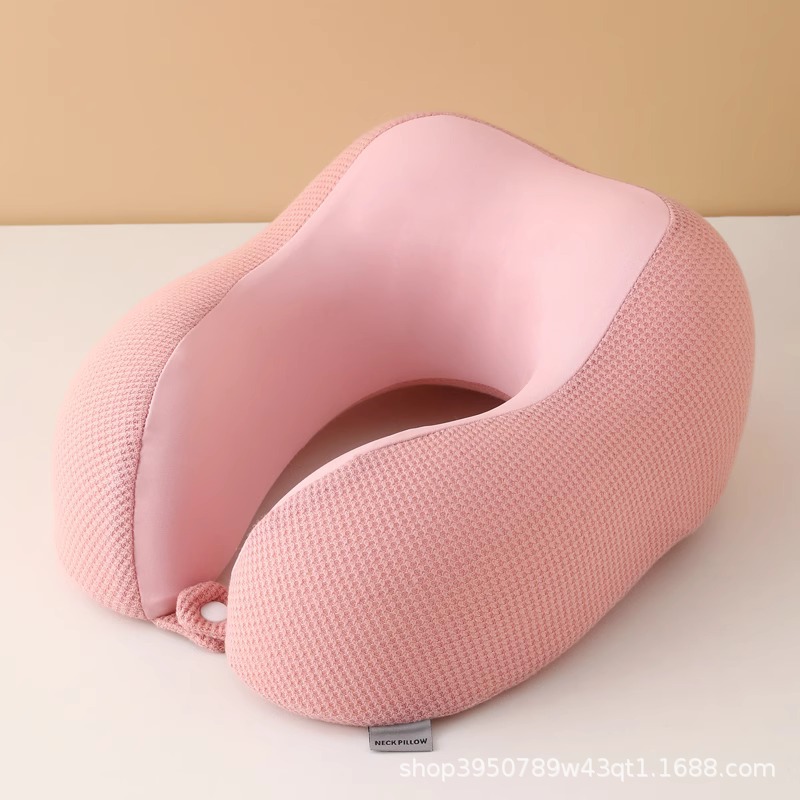 Waffle-Gu almohada de cuello almohada de cuello almohada de memoria almohada de cuello almohada de algodón para estudiantes viajar para dormir almohada en forma de U almohada cervical para dormir lateral