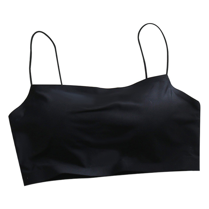 Factory direct ice silk collar beautiful back tube chest summer thin girl seamless wrap chest anti-light sling underwear women
