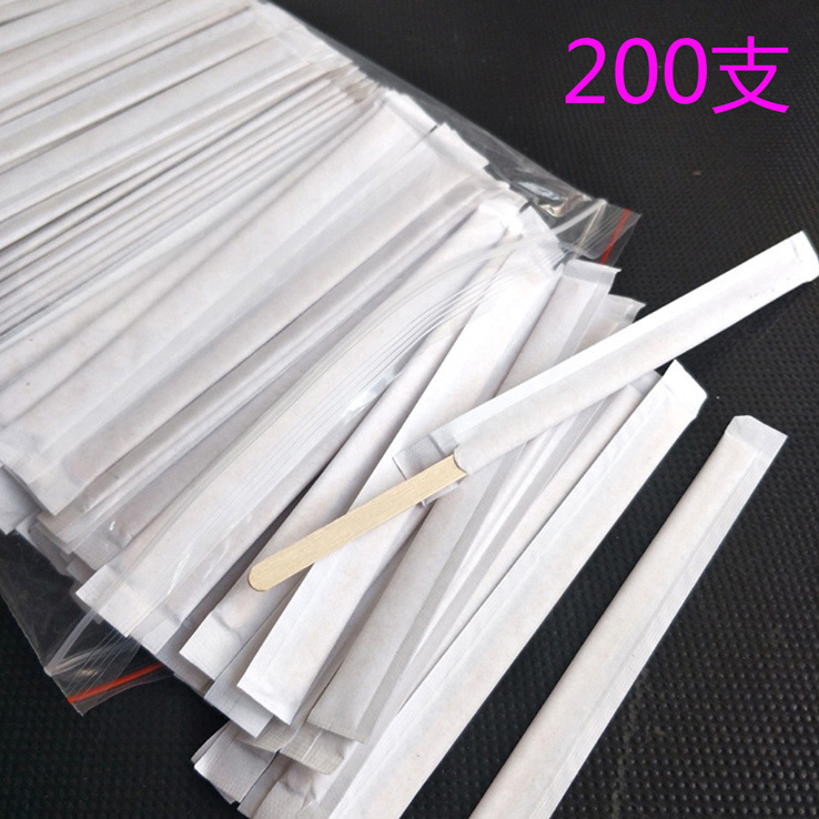 Paquete independiente de batida de café batida desechable 14cm / 19cm madera batida de café 100 500