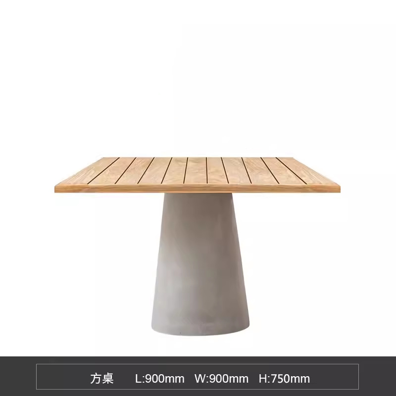 Mesa de comedor al aire libre teca trenzada impermeable tabla de mármol silla de caña jardín al aire libre patio muebles de ocio