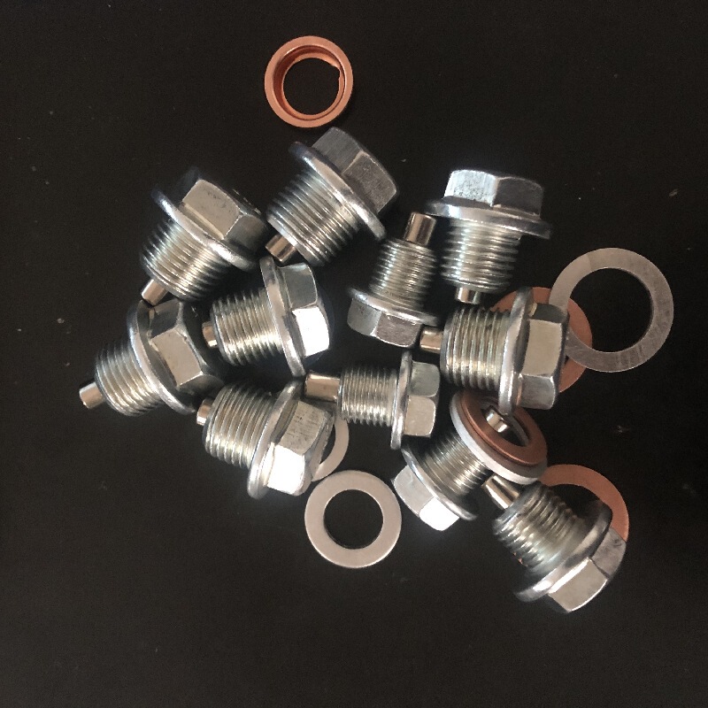 Automobile magnetic oil drain screw oil pan M12 * 1.25 type M14 * 1.5 type M16 * 1.5 magnetic oil drain bolt Automobile magnetic oil drain screw oil pan M12 * 1.25 type M14 * 1.5 type M16 * 1.5 magnetic oil drain bolt
